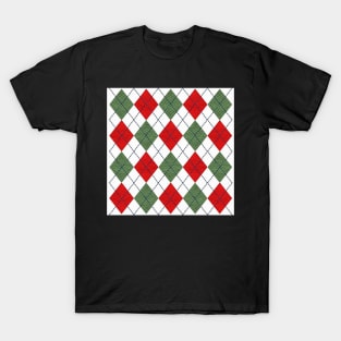 Holiday Winter Pattern Red, White & Green Cute Home Decor for Christmas T-Shirt